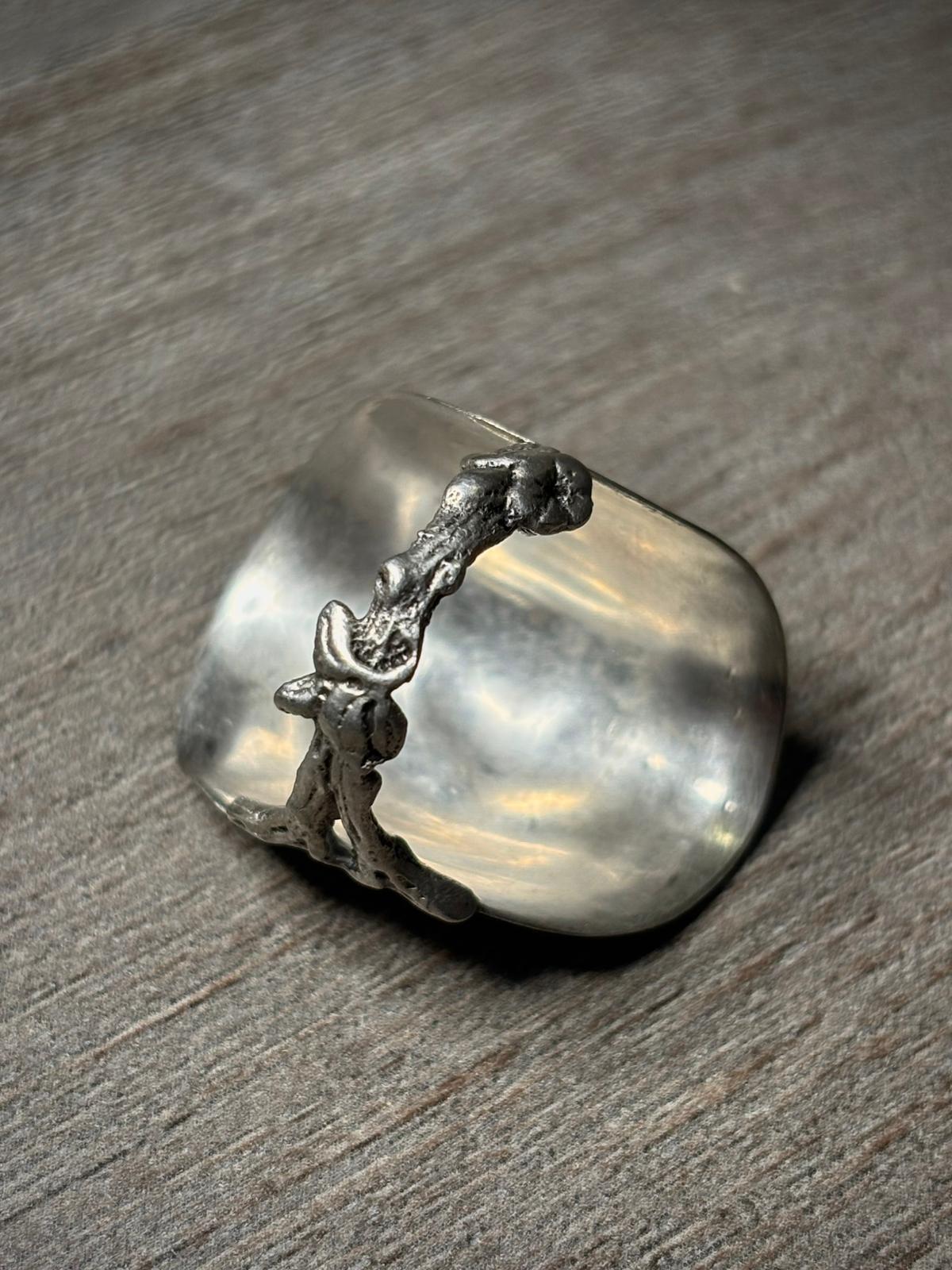Anillo Bruto - Plata 800