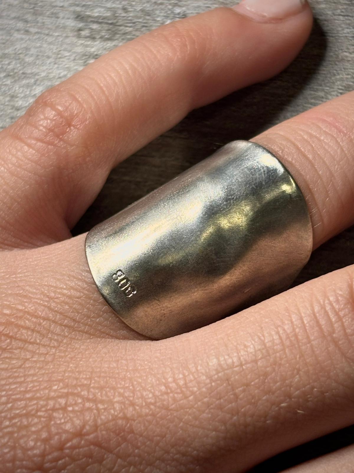 Anillo Bruto - Plata 800